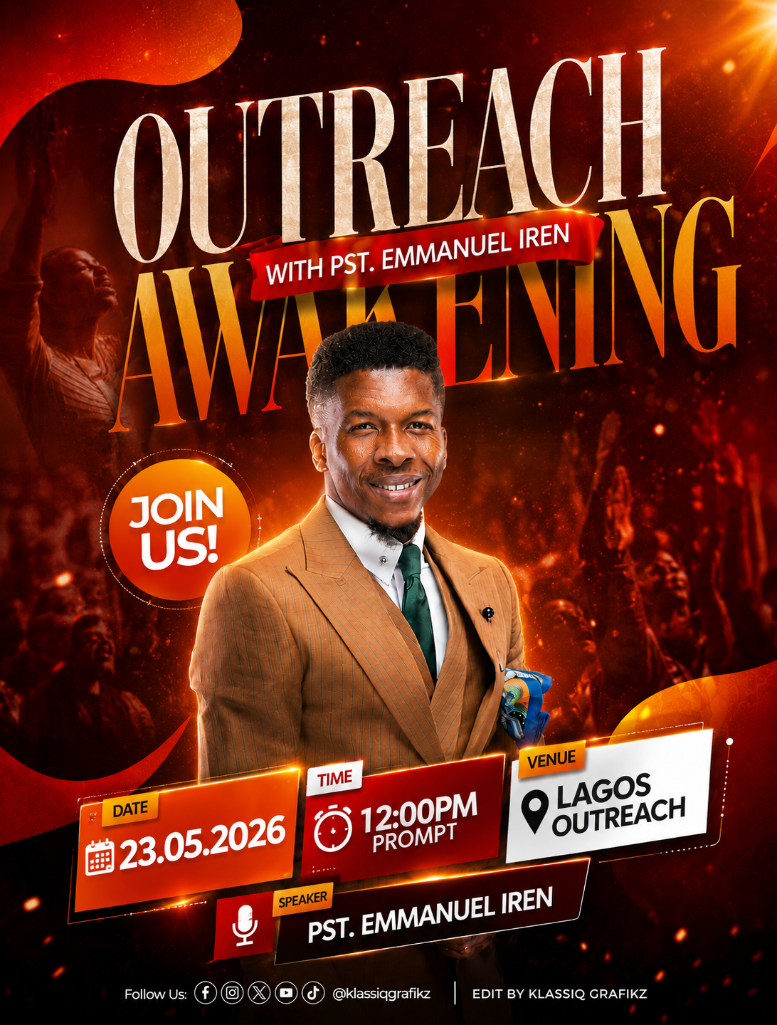 Outreach awakening event flyer design